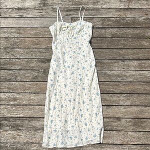 Wild Fable Linen Corset Floral Midi Dress